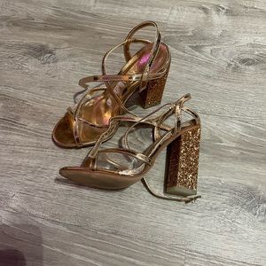Sparkly Block Heel